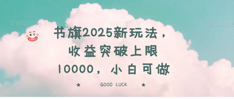 书旗2025新玩法，收益突破上限10000，小白可做-小鹏项目网