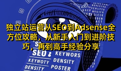 独立站运营从SEO到Adsense全方位攻略，从新手入门到进阶技巧，再到高手经验分享-小鹏项目网