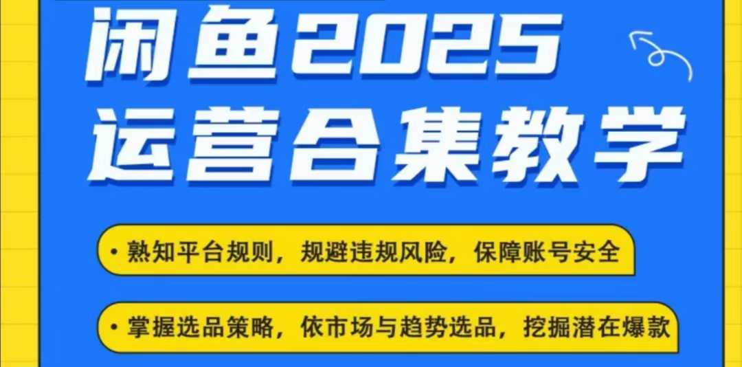 2025闲鱼电商运营全集，2025最新咸鱼玩法-小鹏项目网