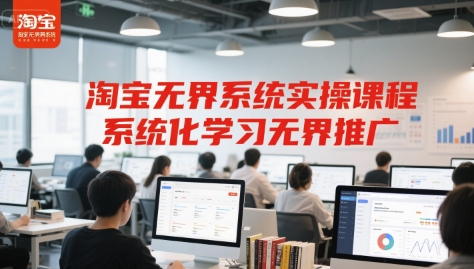 淘宝无界系统实操课程，系统化学习无界推广-小鹏项目网