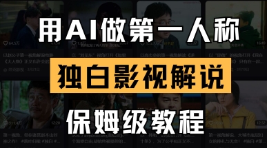 用AI做第一人称独白影视解说，手把手教学，保姆级教程-小鹏项目网