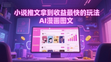 小说推文拿到收益最快的玩法，AI漫画图文-小鹏项目网