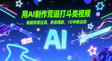 用AI制作荒诞打斗类视频，吸睛效果拉满，条条爆款，1分钟教会你-小鹏项目网
