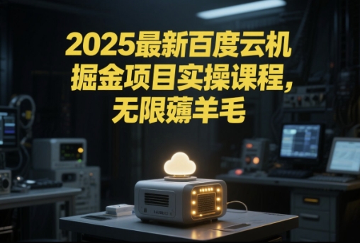 2025最新百度云机掘金项目实操课程单窗口保底5-10元月收益单窗口150+【揭秘】-小鹏项目网