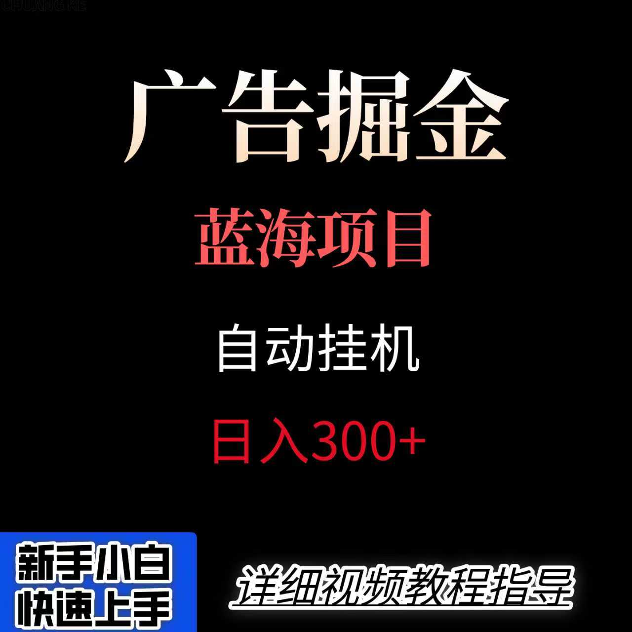 广告自动挂机掘金项目，小白轻松入手，迈出实现副业收入大于主业收入的一步-小鹏项目网