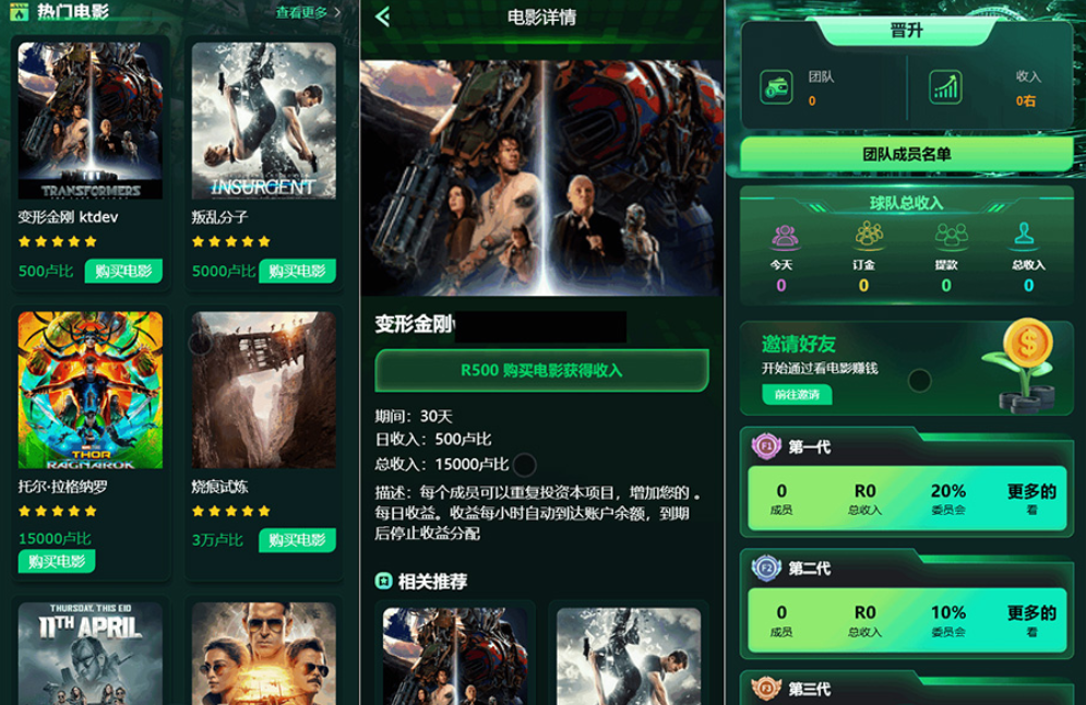Flickiri Fun海外电影投资理财源码 电影投资正规平台 影视理财类源码-小鹏项目网