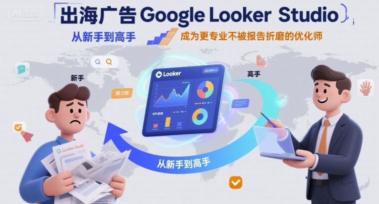 出海广告Google Looker Studio从新手到高手，成为更专业不被报告折磨的优化师-小鹏项目网