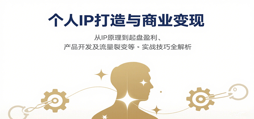 个人IP打造与商业变现，从IP原理到起盘盈利、产品开发及流量裂变等实战技巧全解析-小鹏项目网