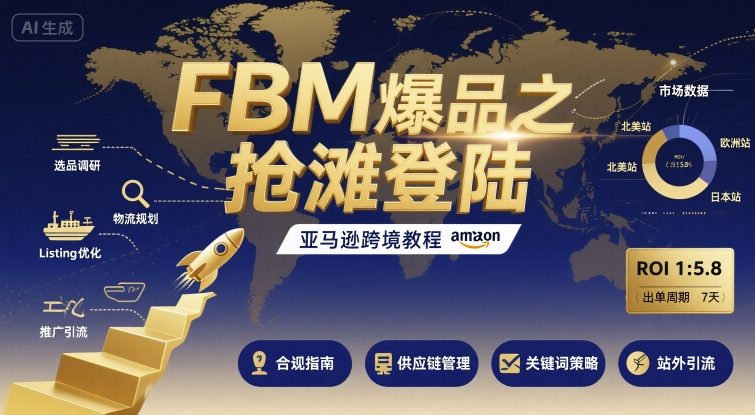 FBM爆品之抢滩登陆-亚马逊跨境教程-小鹏项目网