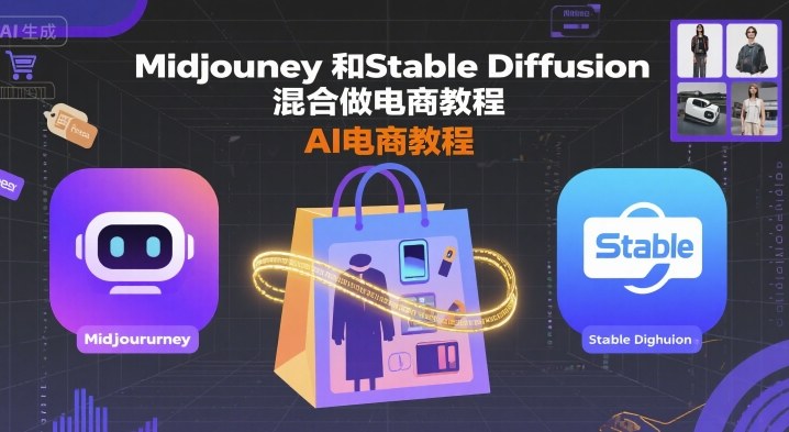 Midjourney和Stable Diffusion混合做电商教程-ai电商教程-小鹏项目网
