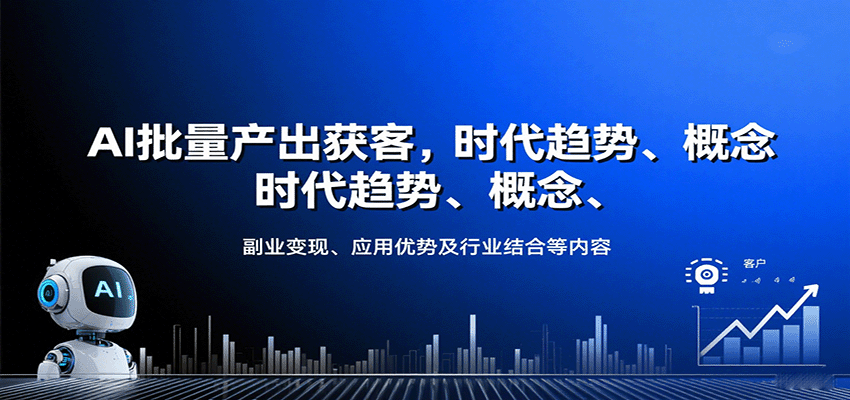 AI批量产出获客，时代趋势、概念、副业变现、应用优势及行业结合等内容-小鹏项目网