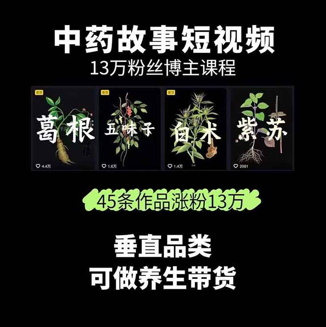 图片[2]-中药文化赛道：溯源故事开发，AI工具实战，平台运营，全方位解锁中医流量变现新路径-小鹏项目网