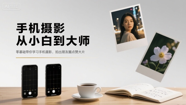 手机摄影从小白到大师，零基础带你学习手机摄影，拍出朋友圈点赞大片-小鹏项目网