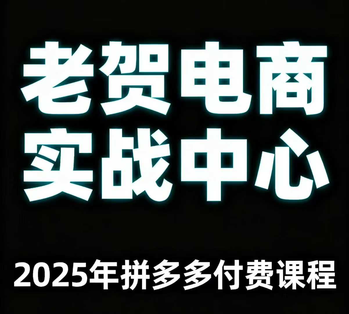 老贺电商2025年拼多多付费课程，用通俗易懂的方法告诉你多多怎么玩-小鹏项目网