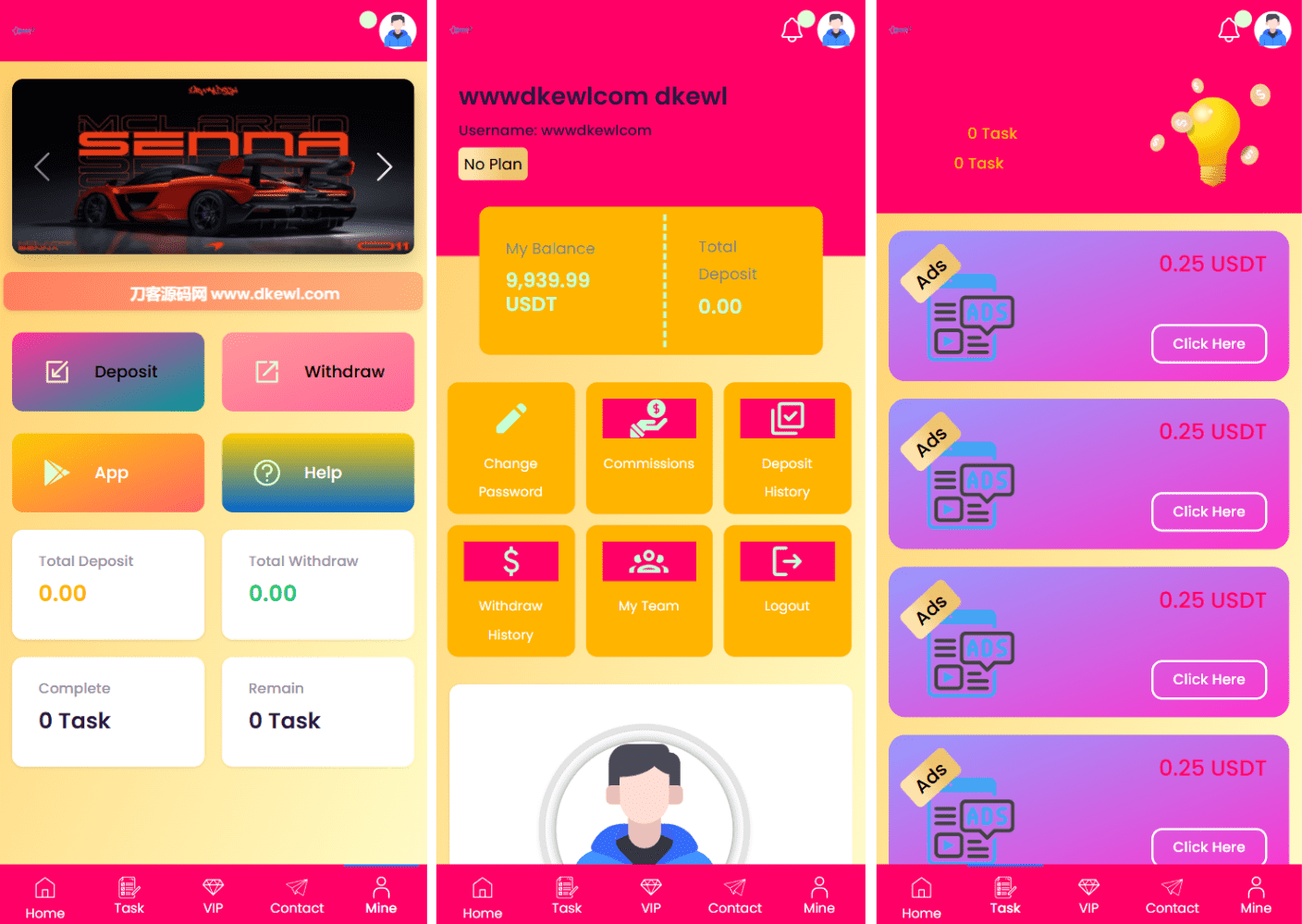 SENNA海外广告奖励投资理财源码/附详细教程-小鹏项目网