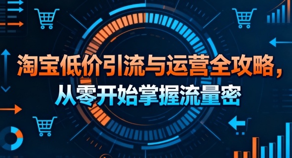淘宝低价引流与运营全攻略，从零开始掌握流量密码-小鹏项目网