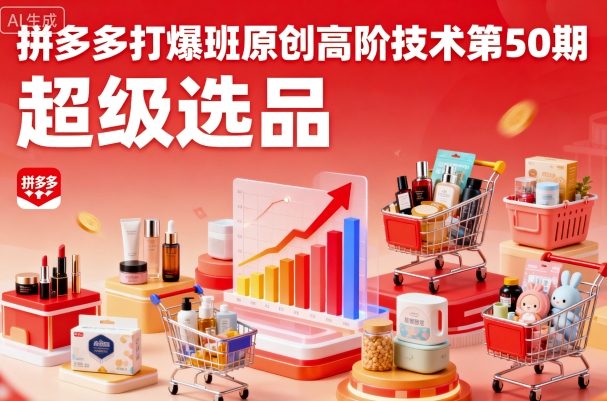 拼多多打爆班原创高阶技术第50期，超级选品-小鹏项目网