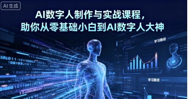 AI数字人制作与实战课程，助你从零基础小白到AI数字人大神-小鹏项目网