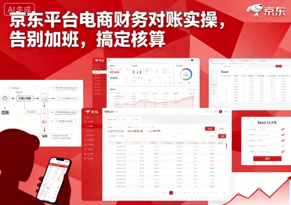 京东平台电商财务对账实操，告别加班，搞定核算-小鹏项目网