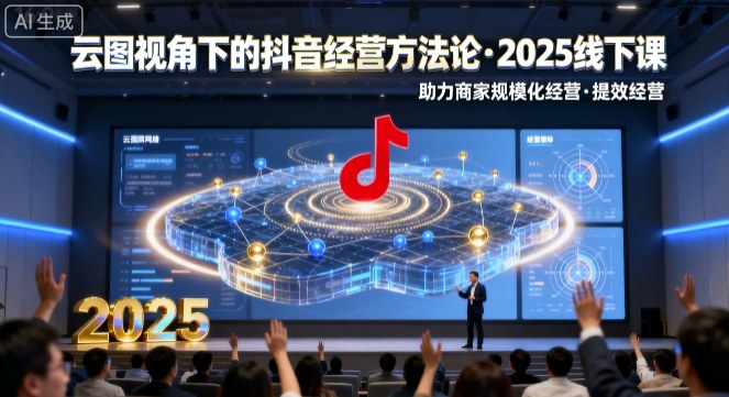 云图视角下的抖音经营方法论，2025线下课，助力商家规模化经营，提效经营(录音+字幕)-小鹏项目网