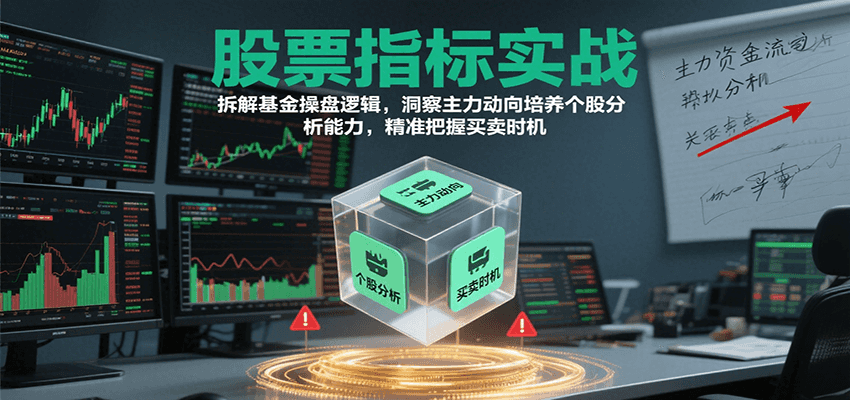 股票指标实战，基金操盘逻辑拆解，洞察主力动向培养个股分析能力把握买卖时机(更新)-小鹏项目网