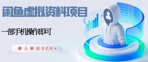 闲鱼虚拟资料项目，每天一小时，新人日入5张-小鹏项目网