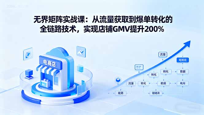 无界矩阵实战课：从流量获取到爆单转化的全链路技术，实现店铺GMV提升200%-小鹏项目网