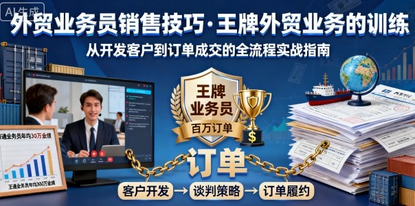外贸业务员销售技巧，王牌外贸业务的训练-小鹏项目网