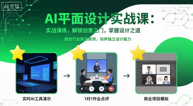 AI平面设计实战课，实战演练，解锁创意之门，掌握设计之道-小鹏项目网