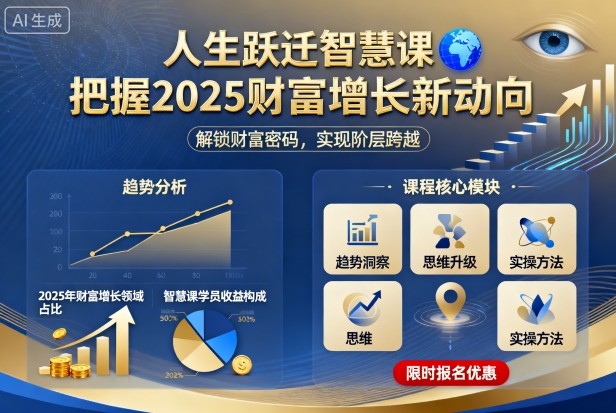 人生跃迁智慧课，把据2025财富增长新动向-小鹏项目网
