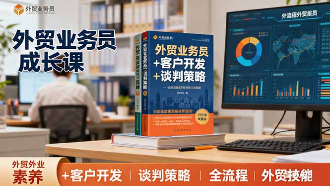 外贸业务员成长课：职业素养+客户开发+谈判策略、掌握全流程外贸技能-小鹏项目网