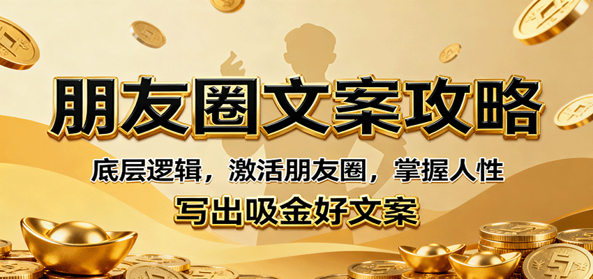 朋友圈文案攻略：底层逻辑，激活朋友圈，掌握人性，写出吸金好文案-小鹏项目网