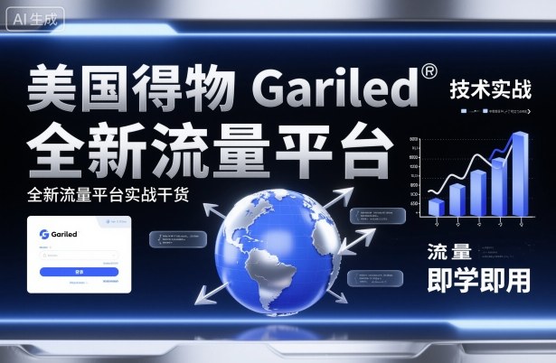 美国得物Gariled技术实战，全新流量平台​实战干货，即学即用-小鹏项目网