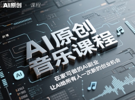 AI原创音乐课程，在家可做的Ai副业，让Ai给所有人一次新的创业机会-小鹏项目网