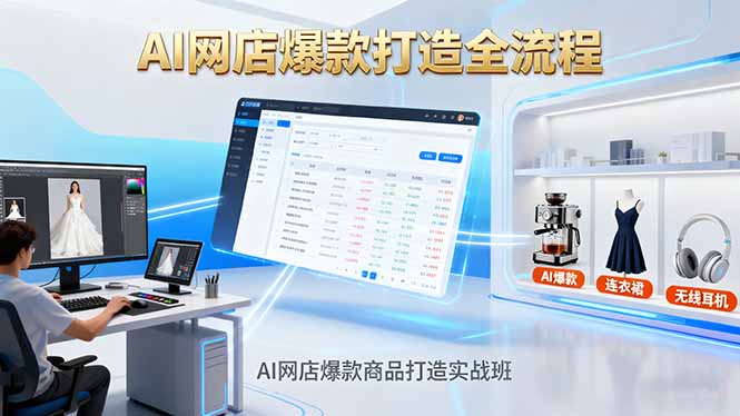 AI网店爆款商品打造实战班：AI技术实现商品图智能处理，快速搭建AI网店-小鹏项目网