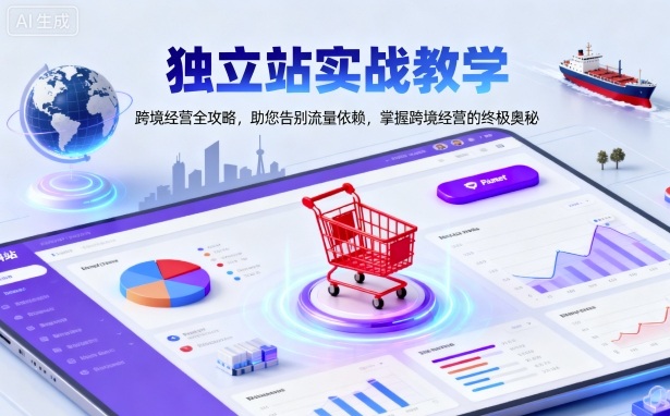 独立站实战教学，跨境经营全攻略，助您告别流量依赖，掌握跨境经营的终极奥-小鹏项目网