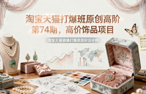 淘宝天猫打爆班原创高阶第74期，高价饰品项目-小鹏项目网