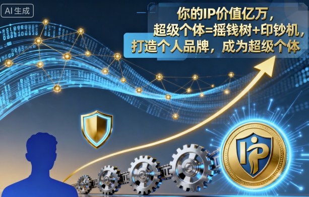 你的IP价值亿万，超级个体=摇钱树+印钞机，打造个人品牌，成为超级个体-小鹏项目网