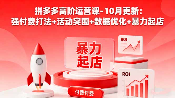 拼多多高阶运营课-10月更新：强付费打法+活动突围+数据优化+暴力起店-小鹏项目网