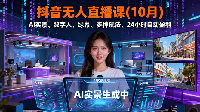 抖音无人直播课(10月-小鹏项目网