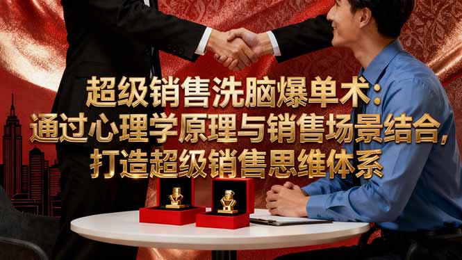 超级销售洗脑爆单术：通过心理学原理与销售场景结合,打造超级销售思维体系-小鹏项目网