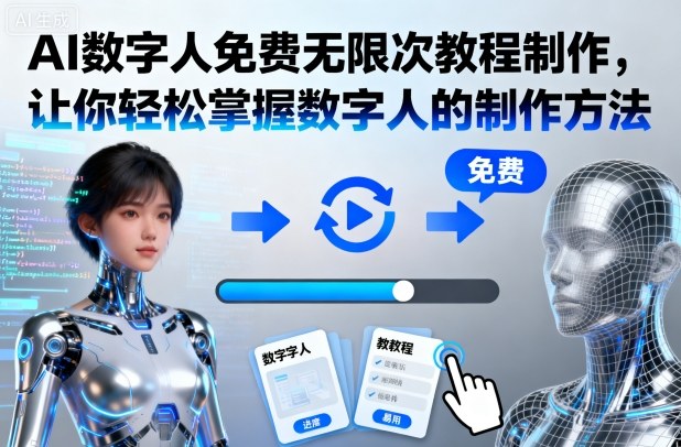 AI数字人免费无限次教程制作，让你轻松掌握数字人的制作方法-小鹏项目网