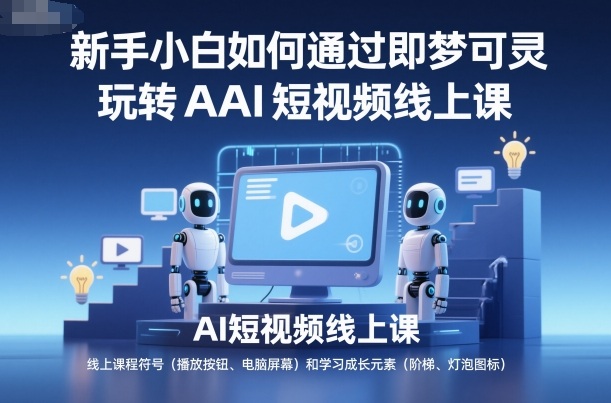 新手小白如何通过即梦可灵玩转AI短视频线上课-小鹏项目网