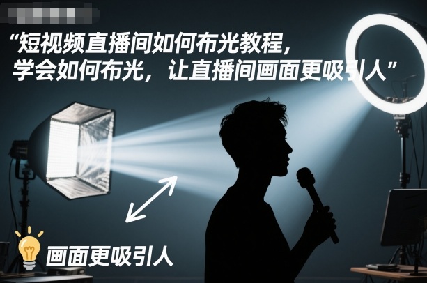 短视频直播间如何布光教程，学会如何布光，让直播间画面更吸引人-小鹏项目网