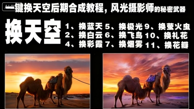 一键换天空后期合成教程，风光摄影师的秘密武器-小鹏项目网