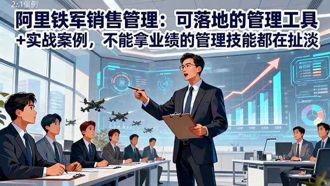 阿里铁军销售管理：可落地的管理工具+实战案例，不能拿业绩的管理都在扯淡-小鹏项目网