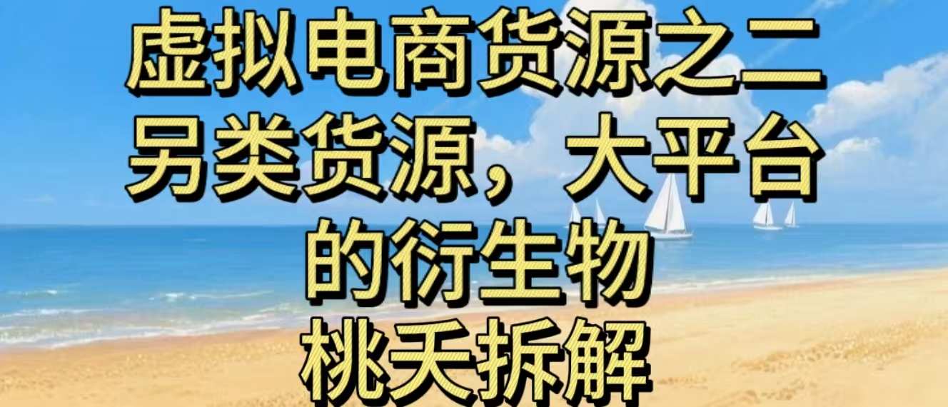 虚拟电商之二—另类的货源，大平台的衍生物-小鹏项目网