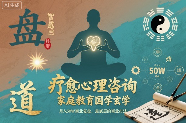 疗愈心理咨询，家庭教育国学玄学，月入50个商业复盘，最底层的商业打法-小鹏项目网