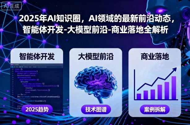 2025年AI知识圈，AI领域的最新前沿动态，智能体开发-大模型前沿-商业落地全解析(更新)-小鹏项目网