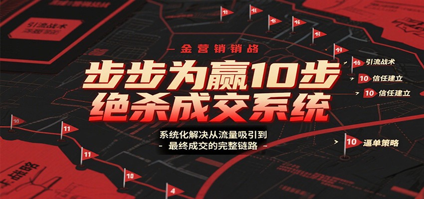 步步为赢10步绝杀成交系统，系统化解决从流量吸引到最终成交的完整链路-小鹏项目网